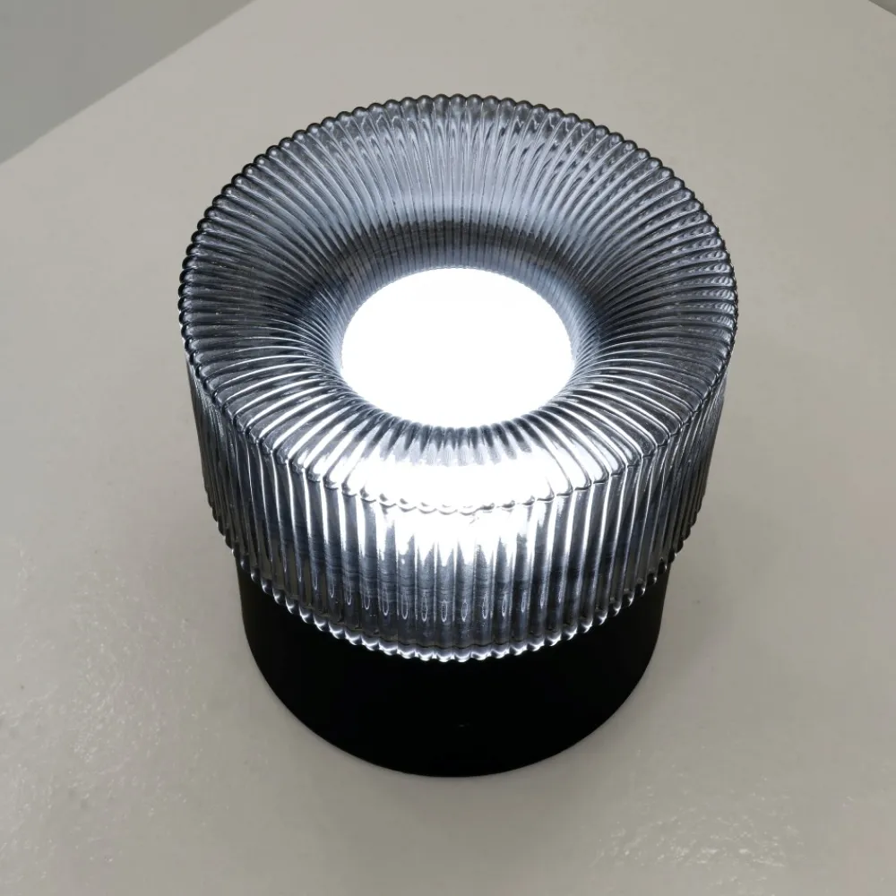 Lampade Da Tavolo-Vivida International Vivida lampada da tavolo pilastro vetro fumè led cct