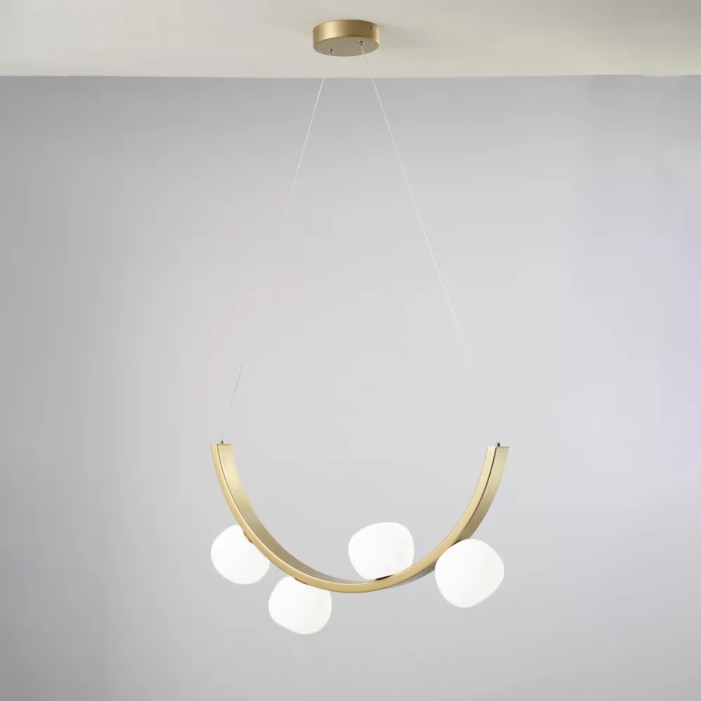 Lampadari Moderni-Vivida International Vivida lampadario moderno sunset 24w 3000k dimmerabile oro spazzolato