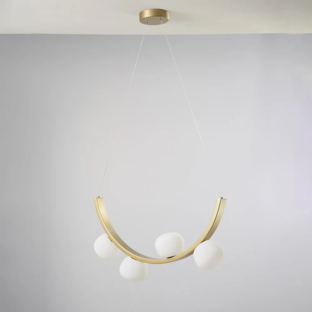 Lampadari Moderni-Vivida International Vivida lampadario moderno sunset 24w 3000k dimmerabile oro spazzolato