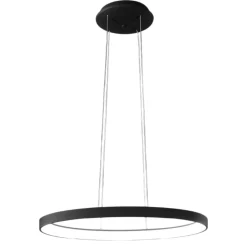 Lampadari Moderni-Vivida International Vivida lifering-o nero lampadario ovale led 40w 3000k 4000k