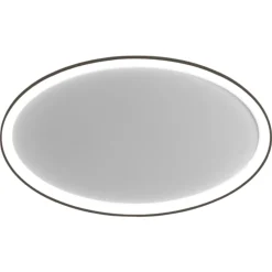 Plafoniere Moderne-Vivida International Vivida lifering-o plafoniera bronzo ovale 80cm led 50w 3000k 4000k