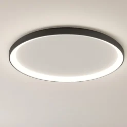 Plafoniere Moderne-Vivida International Vivida lifering-o plafoniera ovale nera moderna led 80w 3000k 4000k