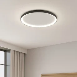 Plafoniere Moderne-Vivida International Vivida lifering-o plafoniera ovale nera moderna led 80w 3000k 4000k