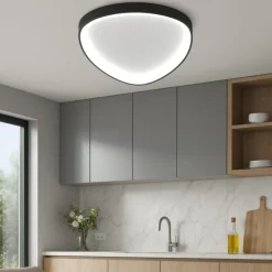 Plafoniere Moderne-Vivida International Vivida lifering plafoniera led nera 38w dimmerabile 3000k 4000k