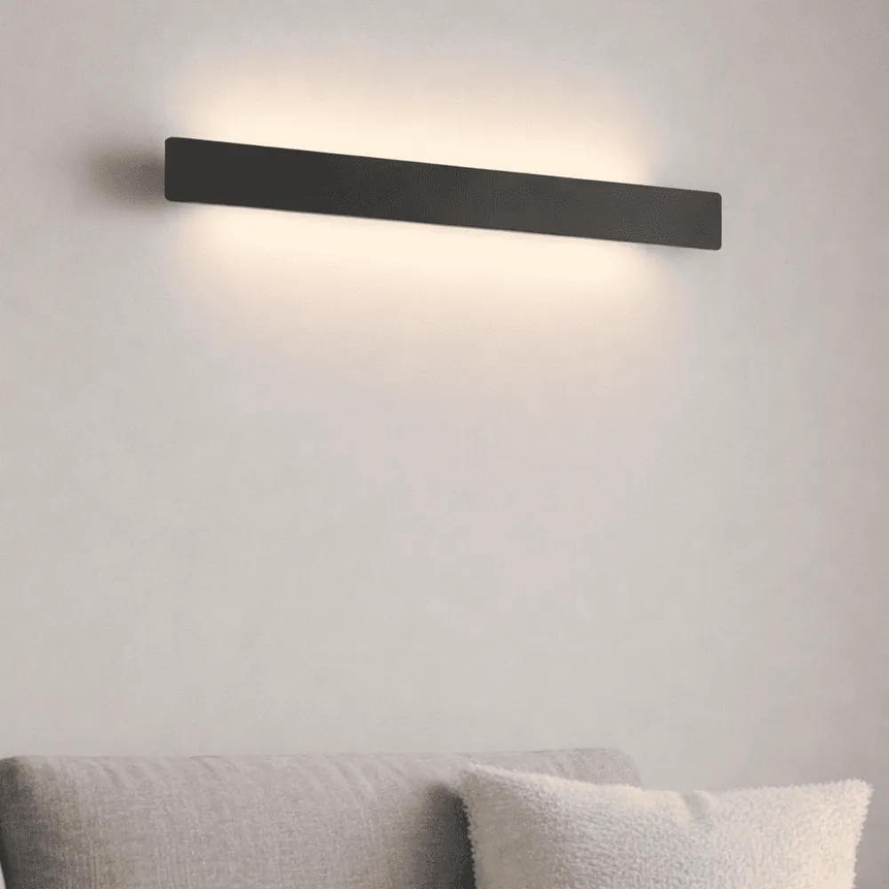 Applique Da Parete-Vivida International Vivida linea applique da parete nera led 3000k 75cm