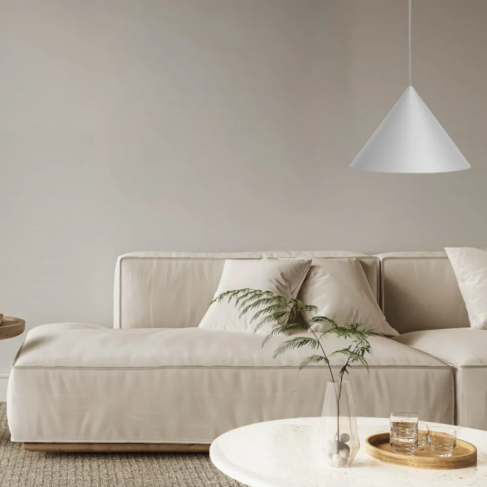 Lampade A Sospensione-Vivida International Vivida luminelle lampada a sospensione cono bianco