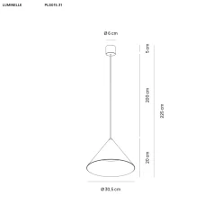 Lampade A Sospensione-Vivida International Vivida luminelle lampada a sospensione cono bianco
