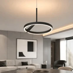 Lampadari Moderni-Vivida International Vivida meridiana nero lampadario led 17w 3000k 4000k moderno
