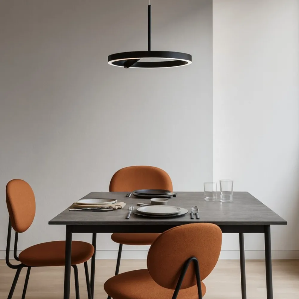 Lampadari Moderni-Vivida International Vivida meridiana nero lampadario led 17w 3000k 4000k moderno