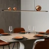 Lampadari Cucina-Vivida International Vivida moonlight lampadario nero sfere vetro rame led 36w 3000k