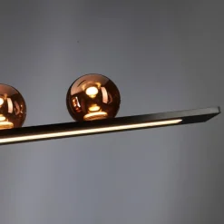 Lampadari Cucina-Vivida International Vivida moonlight lampadario nero sfere vetro rame led 36w 3000k