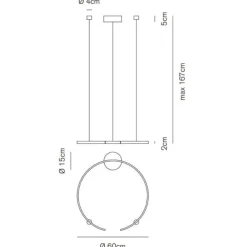 Lampadari Moderni-Vivida International Vivida olympic lampadario moderno economico bianco led 30w 3000k 4000k