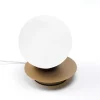 Abat Jour-Vivida International Vivida pearl abat-jour moderna da comodino oro sfera vetro bianco led 8w 3000k