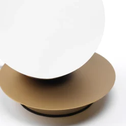 Abat Jour-Vivida International Vivida pearl abat-jour moderna da comodino oro sfera vetro bianco led 8w 3000k