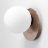 Applique Da Parete-Vivida International Vivida pearl oro rosa applique led 12w 3000k sfera vetro bianco