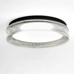 Plafoniere Moderne-Vivida International Vivida pilastro plafoniera classica vetro ovale trasparente led cct dimmerabile