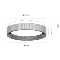 Plafoniere Moderne-Vivida International Vivida pilastro plafoniera classica vetro ovale trasparente led cct dimmerabile