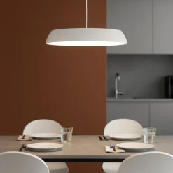Lampadari Cucina-Vivida International Vivida pinco lampadario da cucina moderna 30cm bianco led 20w 3000k 4000k dimmerabile