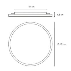 Plafoniere Moderne-Vivida International Vivida plafoniera atena rotonda sabbia led 55w 3000k 4000k da cucina