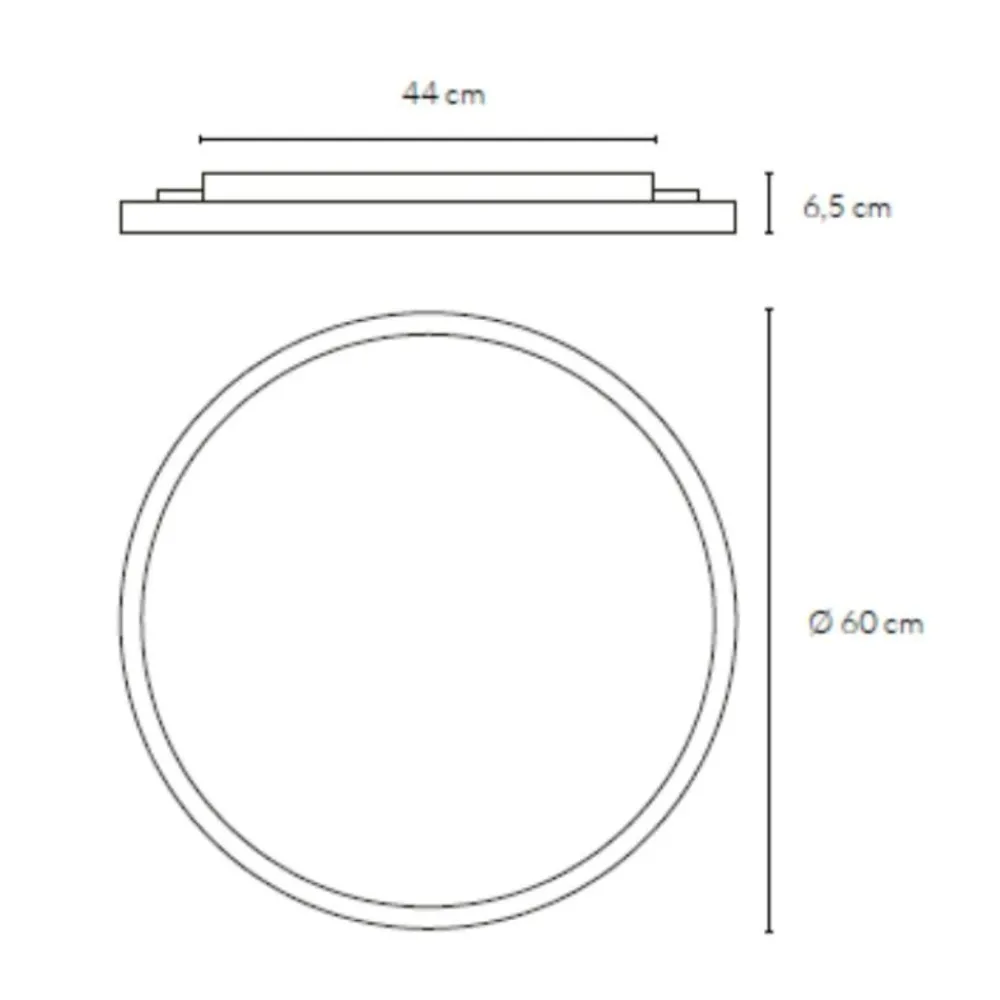 Plafoniere Moderne-Vivida International Vivida plafoniera atena rotonda sabbia led 55w 3000k 4000k da cucina