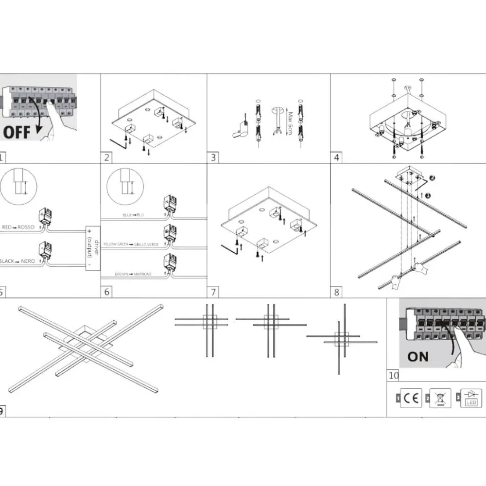Plafoniere Moderne-Vivida International Vivida plafoniera hashtag led 42w 3000k nera
