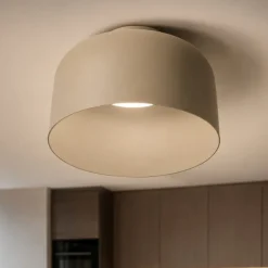 Plafoniere Moderne-Vivida International Vivida plafoniera moderna color sabbia bottone dimmerabile con telecomando