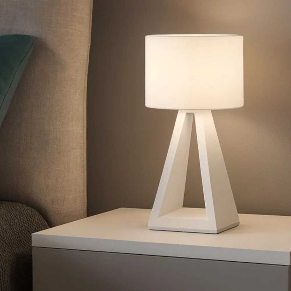 Abat Jour-Vivida International Vivida pup glass lampade da comodino moderne led 7w 3000k touch dimmer vetro bianco