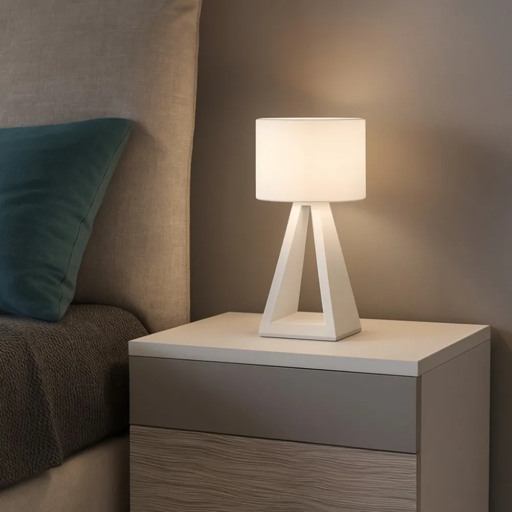 Abat Jour-Vivida International Vivida pup glass lampade da comodino moderne led 7w 3000k touch dimmer vetro bianco