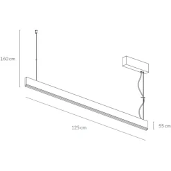 Lampadari Cucina-Vivida International Vivida segmento lampadario per cucina titanio led 40w 2700k 3000k 4000k