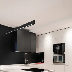 Lampadari Moderni-Vivida International Vivida segmento nero lampadario per soggiorno moderna nero led 36w cct