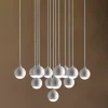 Lampadari Moderni-Vivida International Vivida shallow lampadario a cascata per salotto led 3000k bianco