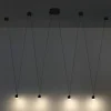 Lampadari Moderni-Vivida International Vivida shallow lampadario moderno led 3000k 4 luci sfere nere
