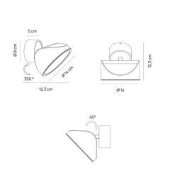 Applique Da Parete-Vivida International Vivida tarp applique da parete orientabile nera led cct dimmerabile