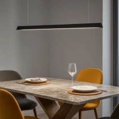 Lampadari Moderni-Ideal Lux V-line sp lampadario moderno nero led 20w 3000k