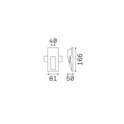 Segnapasso Led-Ideal Lux Walky-2 fi segnapasso di gesso da incasso led 1w 3000k 220-240v