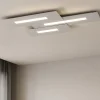 Plafoniere Moderne-Top Light Wally plafoniera da cucina grigio moderna rettangolare