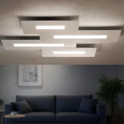 Plafoniere Moderne-Top Light Wally plafoniera moderna bianco per soggiorno
