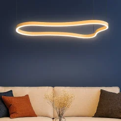 Lampadari Moderni-Ideal Lux Waves-3 sp lampadario moderno oro led 155cm