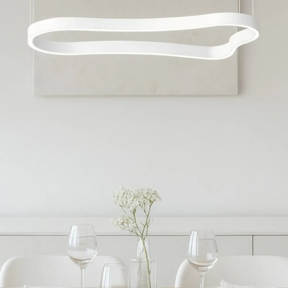 Lampadari Moderni-Ideal Lux Waves-1 sp lampadario moderno bianco led 94cm