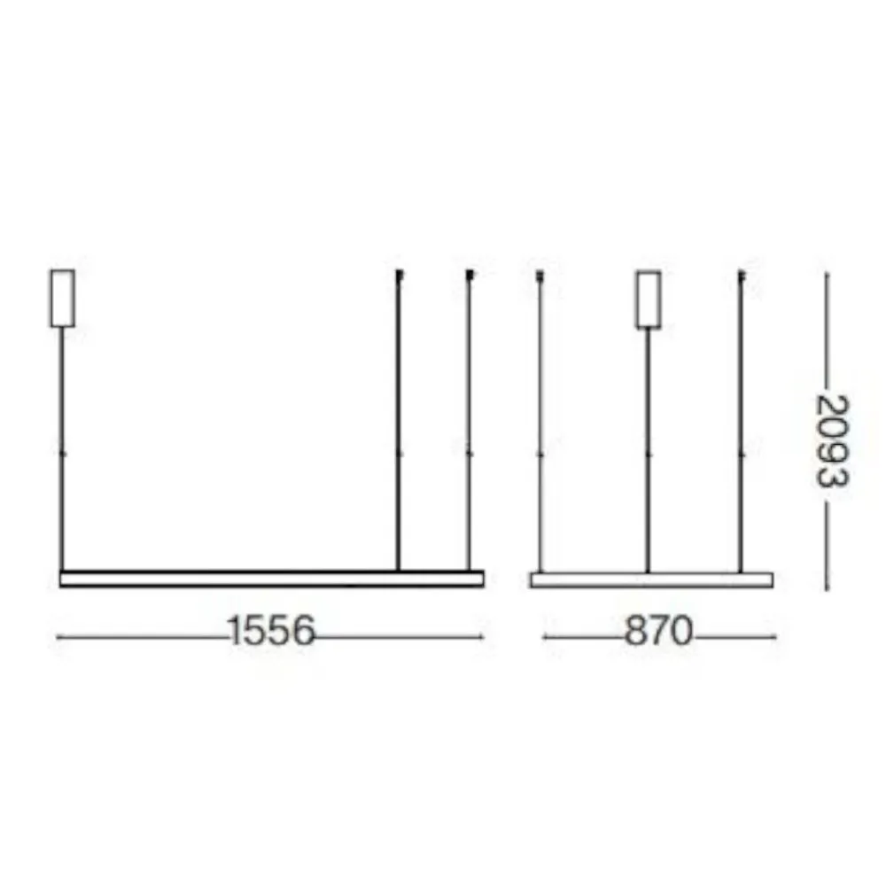 Lampadari Moderni-Ideal Lux Waves-3 sp lampadario moderno nero led 3000k 155cm