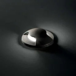 Faretti Da Esterno-Ideal Lux Way faretto da incasso a pavimento per esterno nero tondo calpestabile fp