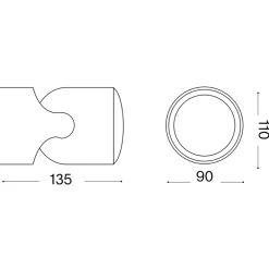 Faretti Da Esterno-Ideal Lux Xeno ap1 applique singolo da esterno ip44 nero orientabile