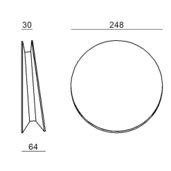 Applique Da Parete-Linea Light Yo yo applique led 3000k nero design tondo