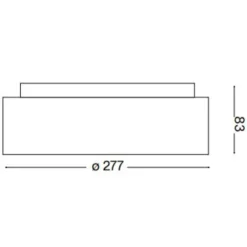 Plafoniere Moderne-Ideal Lux Ziggy pl d030 plafoniera nera led 22w 3000k tonda per ingresso