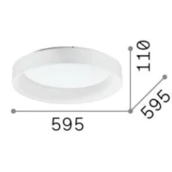 Plafoniere Moderne-Ideal Lux Ziggy pl d060 plafoniera cucina led 3000k rotonda nera