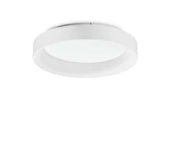Plafoniere Moderne-Ideal Lux Ziggy pl d060 plafoniera per cucina tonda bianco 60cm 3000k