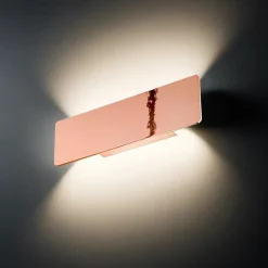 Applique Da Parete-Ideal Lux Zig zag ap1 d29 rame applique led 12,5w 3000k moderna