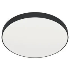 Plafoniere Moderne-Eglo Zubieta plafoniera rotonda nera 2700k a 6500k led 24w dimmerabile smart